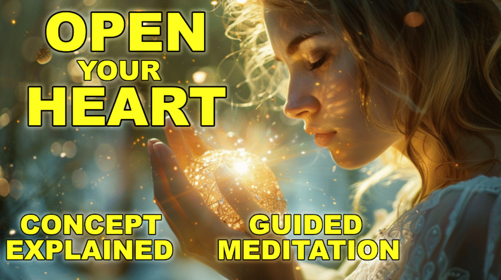 Woman practicing heart-centered meditation visualizing her radiant heart